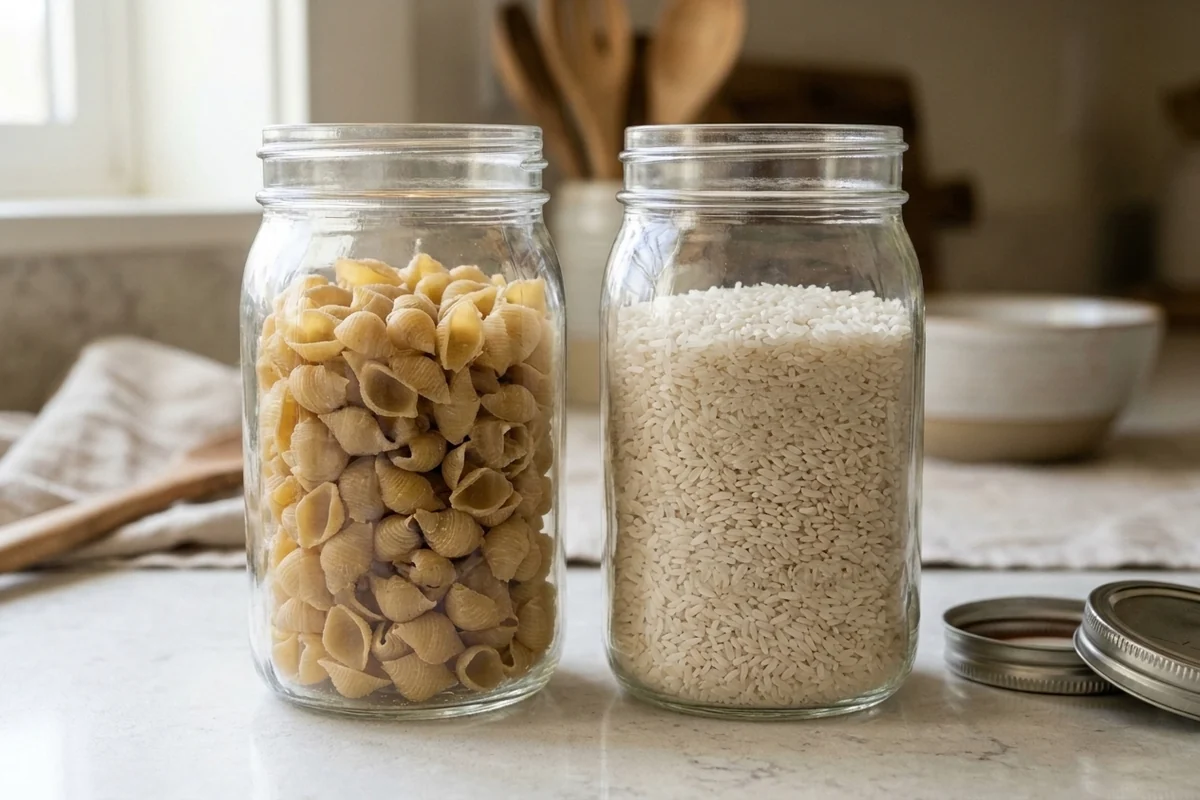 Top headspace and interstitial voidspace between food particles in a filled container